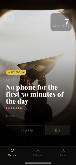OneHabit app screenshot